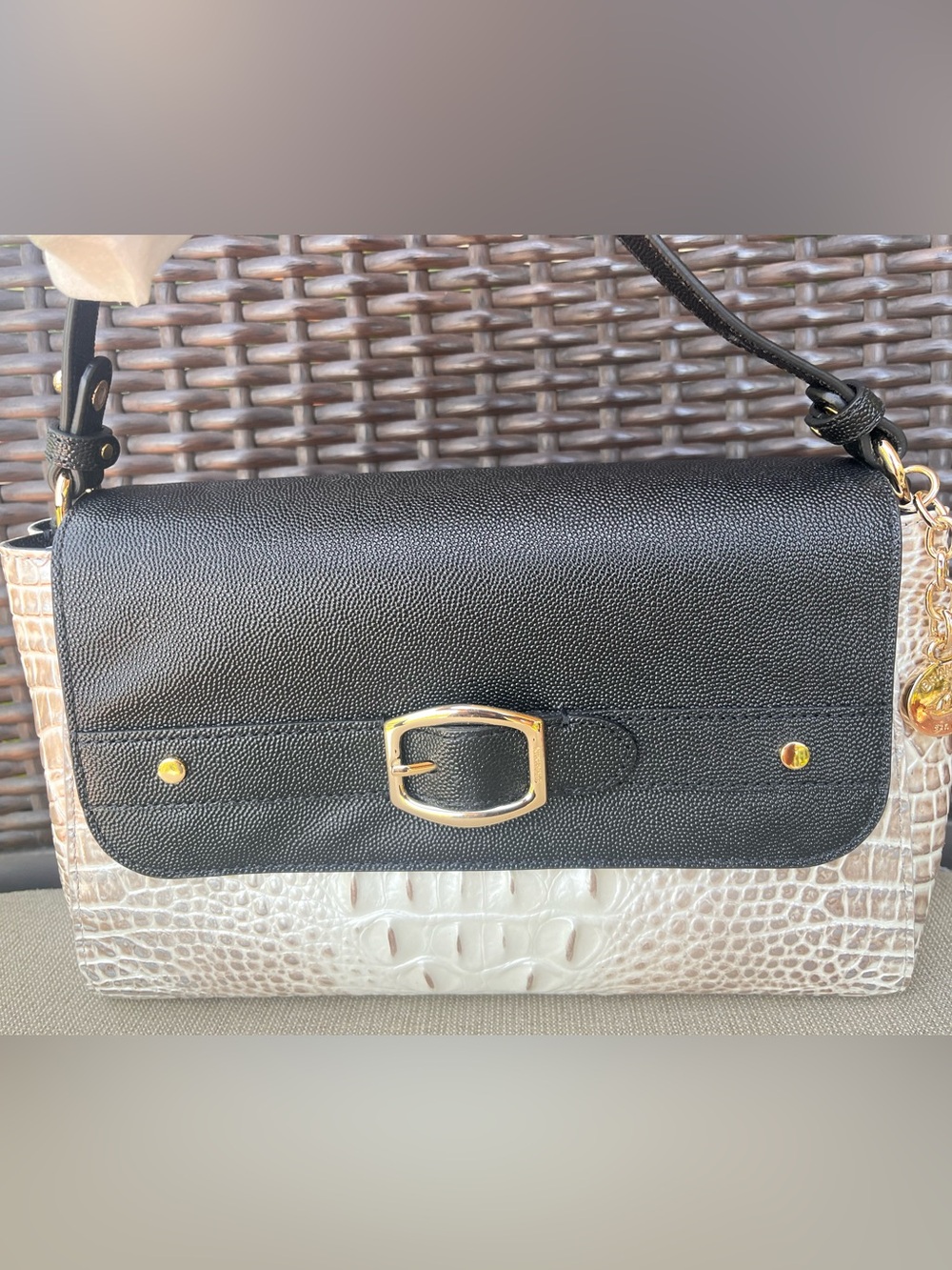 NWT Brahmin JENAH in WINTER WHITE MINDEN Crossbody